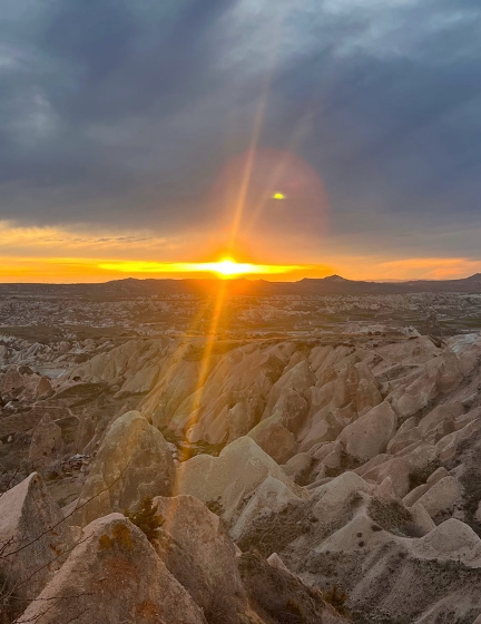 Atardecer en Rose Valley en capadocia